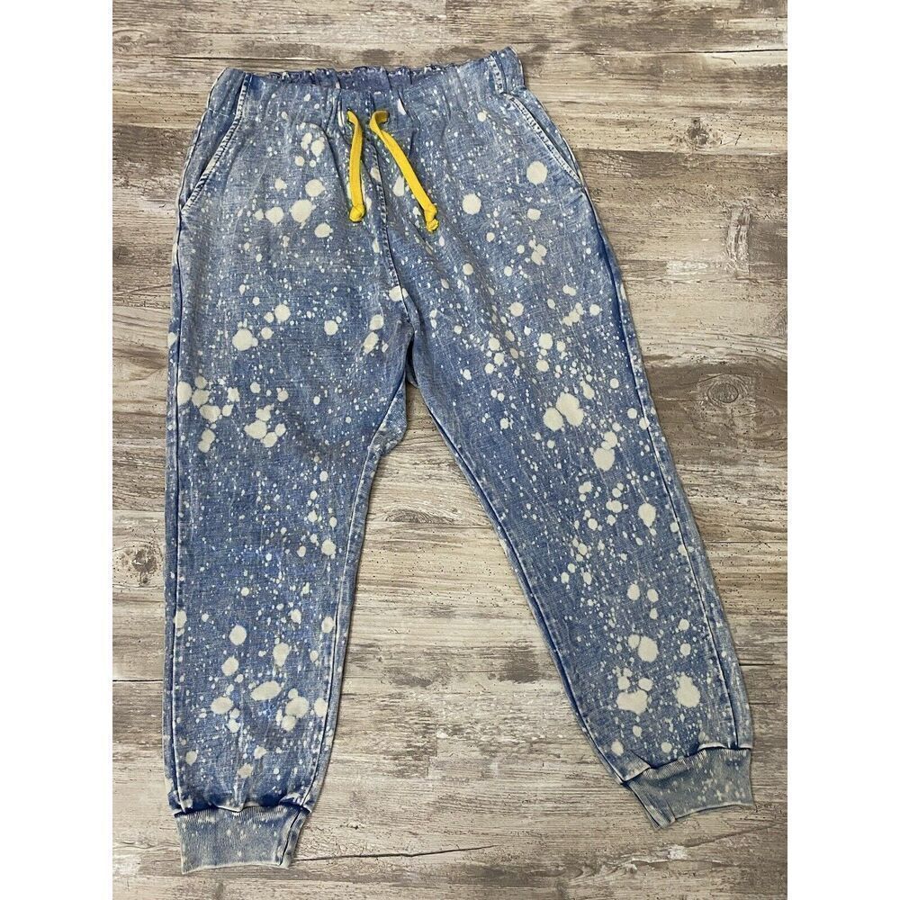 Drifter Jogger Pants Stretchy Blue Bleached Women’s Sz S Cotton